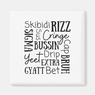 Íman Skibidi Rizz Crianças Engraçadas Rizz Bussin Gen Z