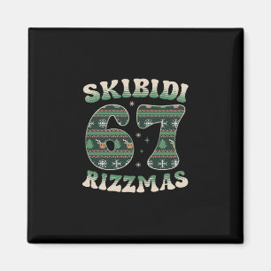 Íman Skibidi Rizzmas 67 Seis Sete Meme Natal Feio F