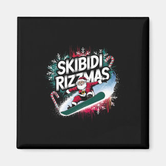 Íman Skibidi Rizzmas Papais noeis de Snowboard Engraçad