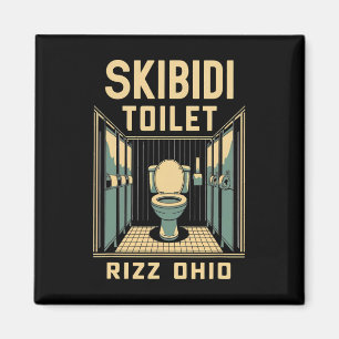 Íman Skibidi Toilet Rizz Ohio Memória Engraçada Retro V