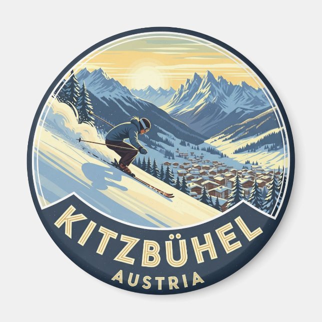 Íman Skier em Kitzbuhel Áustria (Frente)
