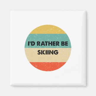 Íman Skier Shirt I'd Rather Be Skiing