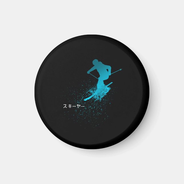 Íman Skier, Ski, Japonês (Frente)