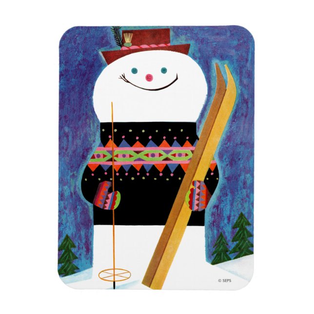 Íman Skis para Snowman (Vertical)