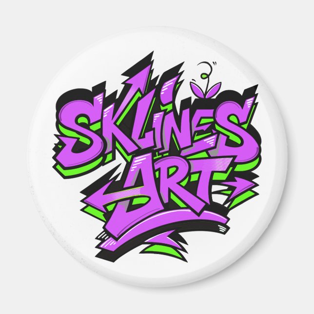 Íman SklinesArt – Logotipo de Grafite Ousado (Frente)