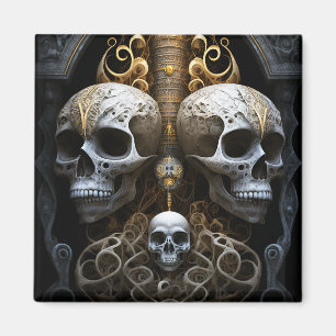 Íman Skulls Gótica Horror Gótico Arte Surreal