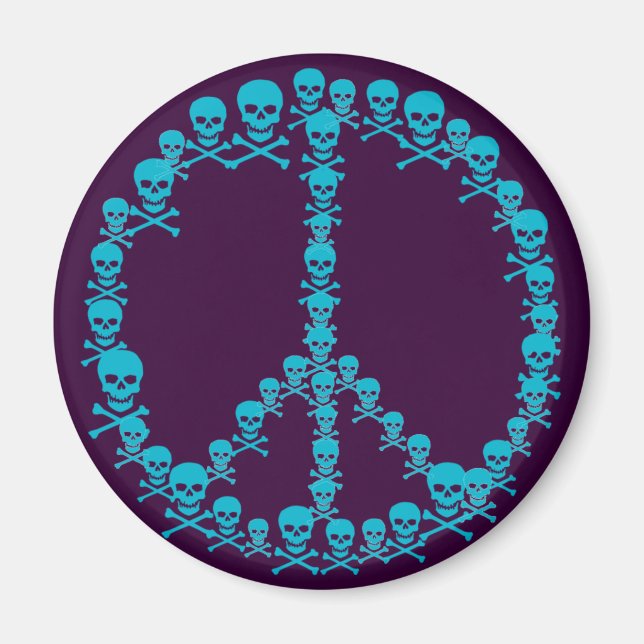 Íman Skully Peace Sign (Frente)