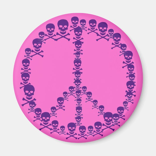 Íman Skully Peace Sign (Frente)