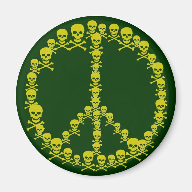 Íman Skully Peace Sign (Frente)