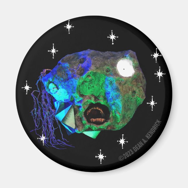 Íman Skwot Acima do Mestre Asteroidhead com Estrelas (Frente)