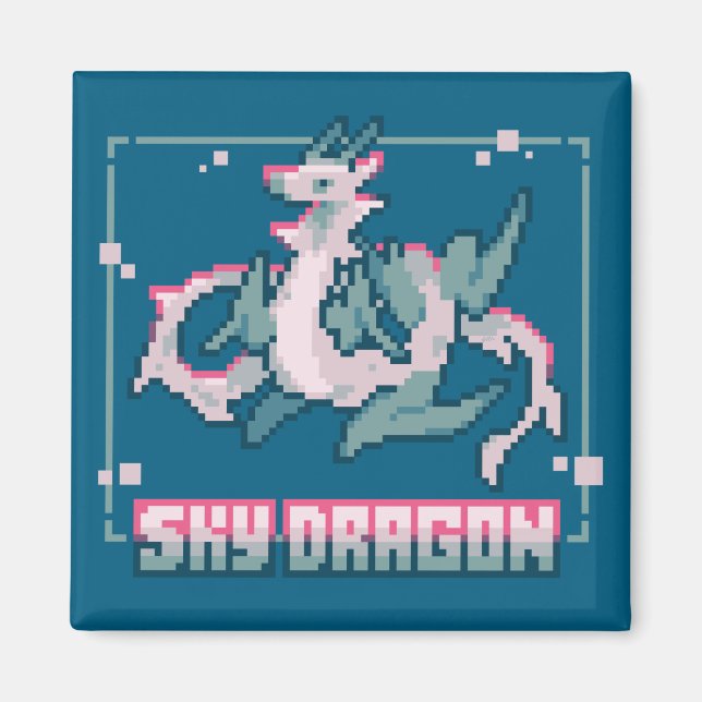 Íman Sky Dragon, pixel art (Frente)