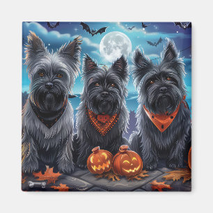 Íman Skye Terrier Halloween Spooky