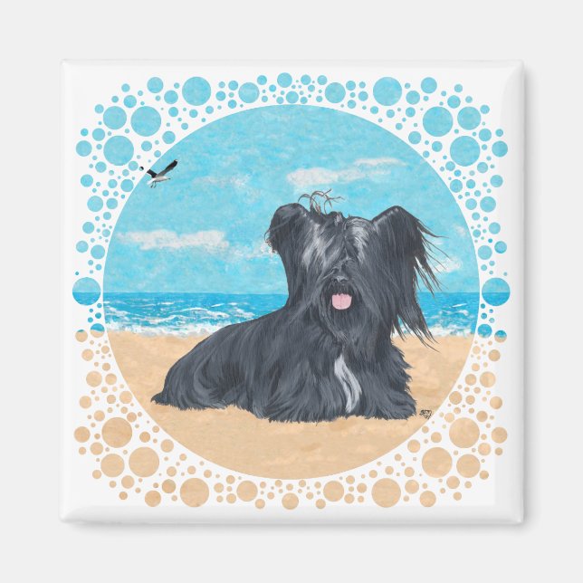 Íman Skye Terrier na Praia (Frente)