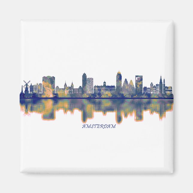 Íman Skyline Amsterdã (Frente)