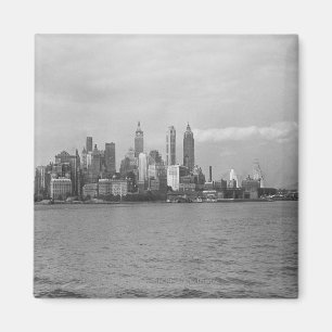 Íman Skyline B&W de Manhattan da Nova Iorque dos EUA