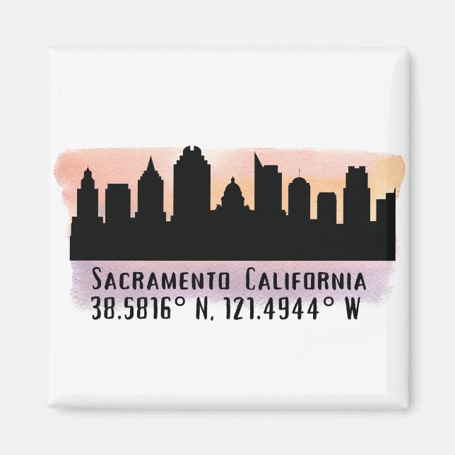 Íman Skyline Cidade de Sacramento CA (Frente)