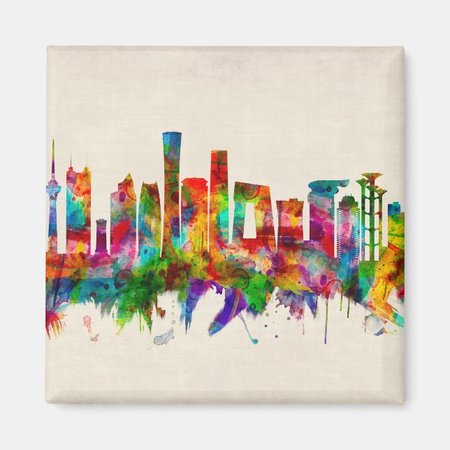 Íman Skyline da China em Pequim (Frente)