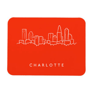 Íman Skyline da cidade de Charlotte, North Carolina