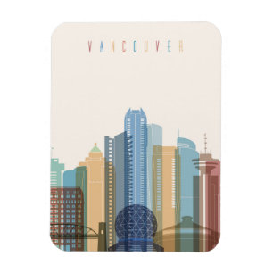 Íman Skyline da cidade de Vancôver, Canadá