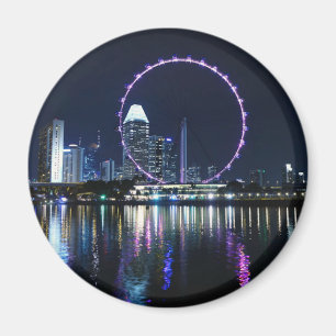 Íman Skyline da noite de Singapore