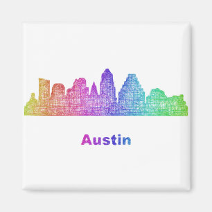 Íman Skyline de Austin do arco-íris