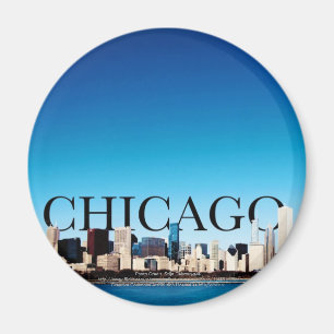 Íman Skyline de Chicago com a CHICAGO no céu