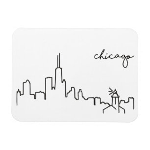 Íman Skyline de Chicago com ímã do farol
