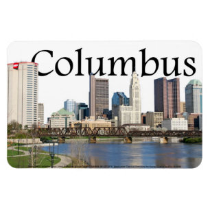 Íman Skyline de Columbo Ohio com o Columbo no céu