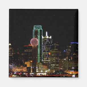 Íman Skyline de Dallas na noite