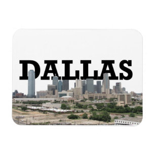 Íman Skyline de Dallas Texas com a Dallas no céu