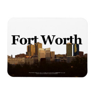 Íman Skyline de Fort Worth TX com Fort Worth no céu