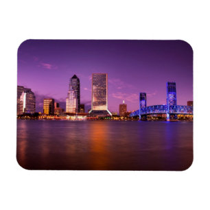 Íman Skyline de Jacksonville Florida na noite