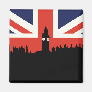 Íman Skyline   de Londres a bandeira britânica