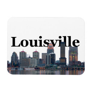 Íman Skyline de Louisville KY com o Louisville no céu