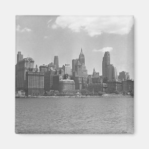 Íman Skyline de Manhattan New York EUA B&W
