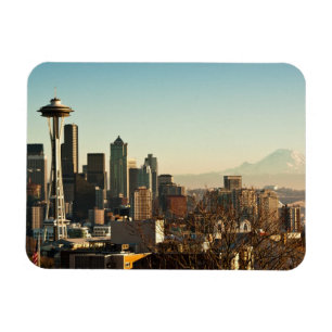 Íman Skyline de Seattle e agulha do centro do espaço