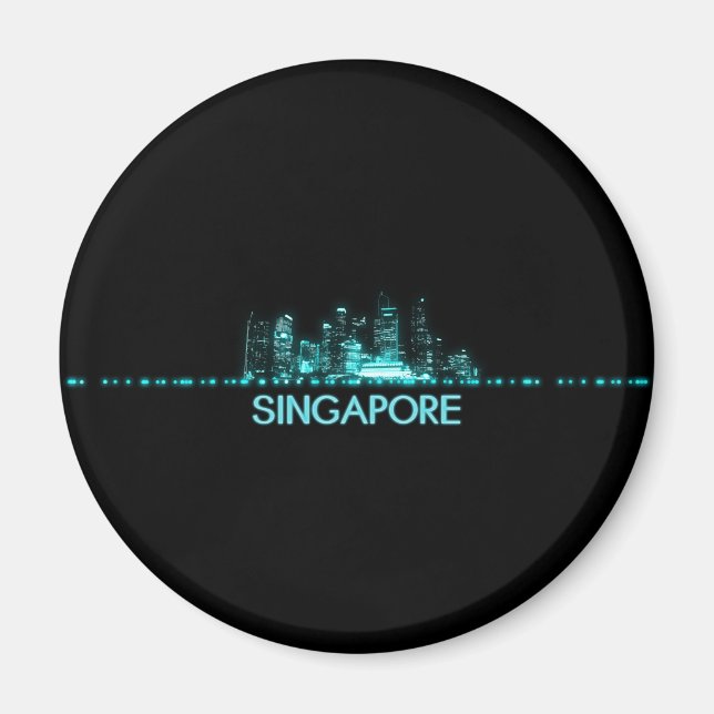 Íman Skyline de Singapura (Frente)