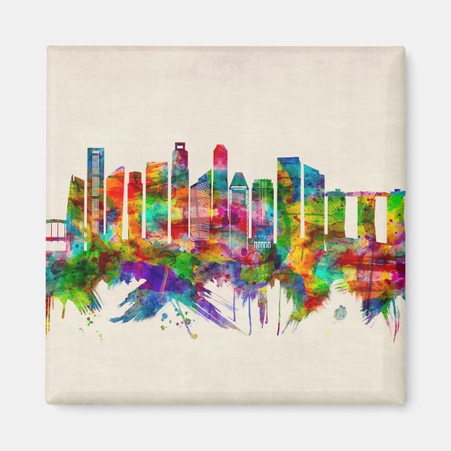 Íman Skyline de Singapura (Frente)