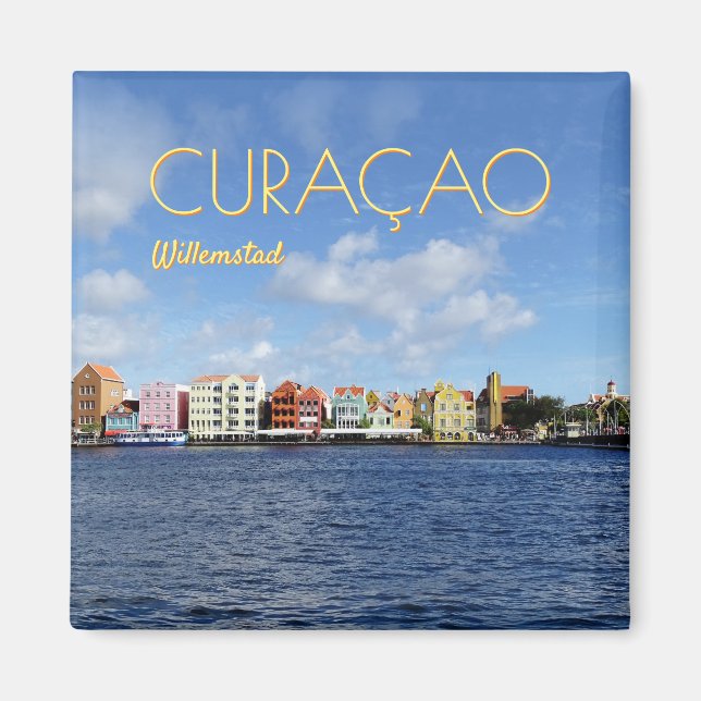 Íman Skyline de Willemstad (personalizável) (Frente)