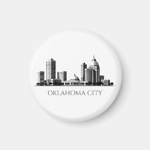 Íman Skyline Estilizado na Cidade de Oklahoma Moderna
