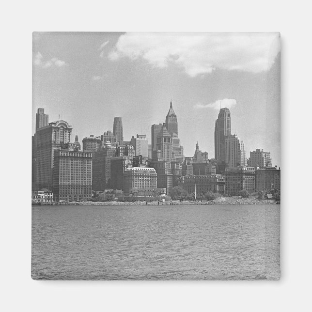 Íman Skyline of Manhattan New York USA B&W (Frente)