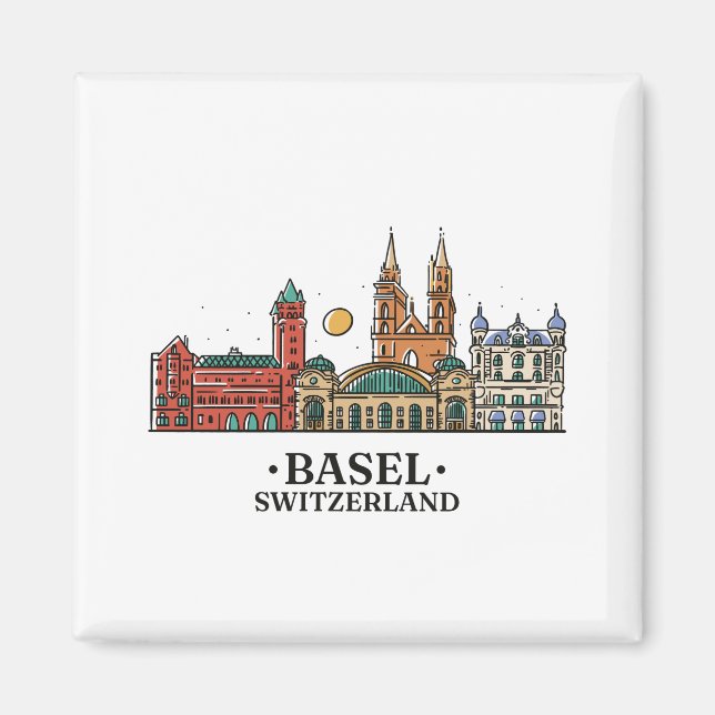 Íman skylinebasel-design (Frente)