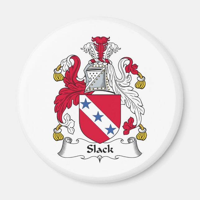 Íman Slack Family Crest (Frente)