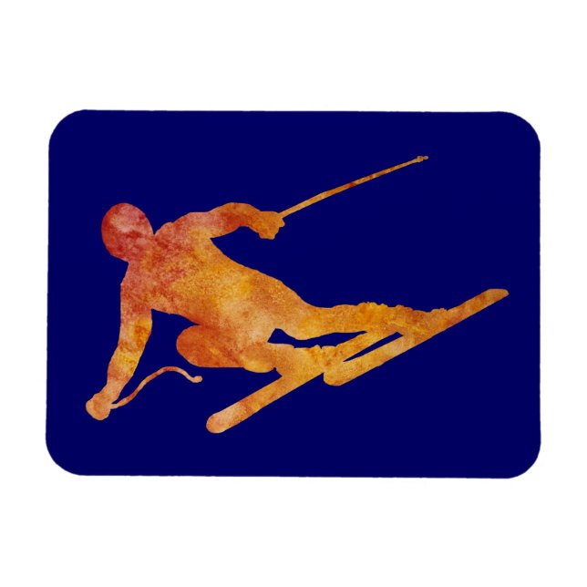 Íman Slalom Skiier (Horizontal)
