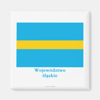 Íman Śląskie - bandeira da Silésia com nome