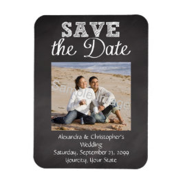 Íman Slate Chalkboard Wedding Salvar Data