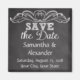 Íman Slate Chalkboard Wedding Salvar Data