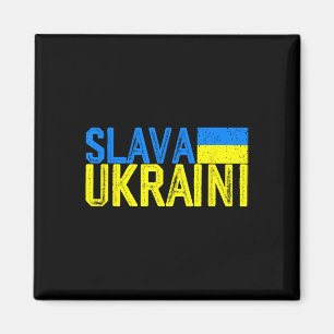 Íman Slava Ukraini Bandeira da Ucrânia Cores Desgastada
