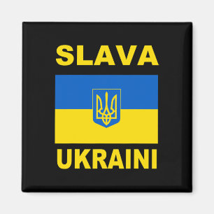 Íman Slava Ukraini Glória à Ucrânia Apoie a Bandeira Uc