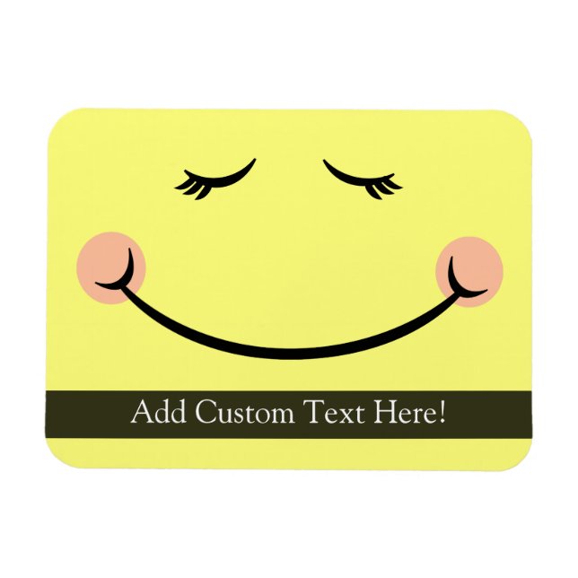 Íman Sleepy Kawaii Happy Face (Horizontal)